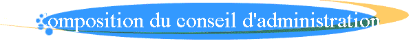 Composition du conseil d'administration